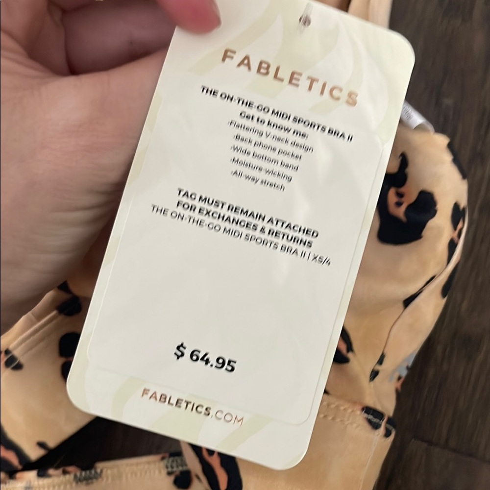 Fabletics Leopard Print Sports Bra - Picture 3 of 4